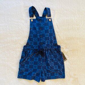 Overall Shorts Mushroom & Flowers Pattern Size Small NEW